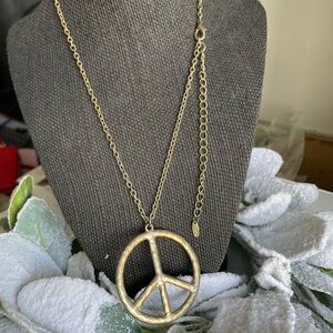 Chic Vintage Peace Pendant Necklace